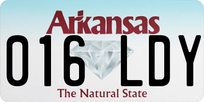 AR license plate 016LDY