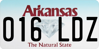 AR license plate 016LDZ