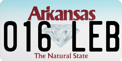 AR license plate 016LEB