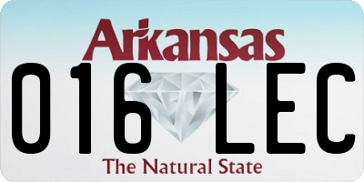 AR license plate 016LEC