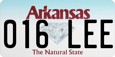 AR license plate 016LEE