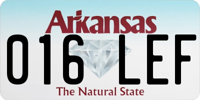 AR license plate 016LEF