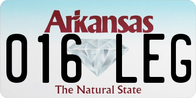 AR license plate 016LEG