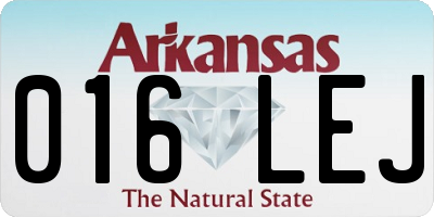 AR license plate 016LEJ