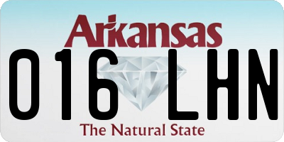 AR license plate 016LHN