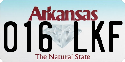 AR license plate 016LKF