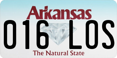 AR license plate 016LOS