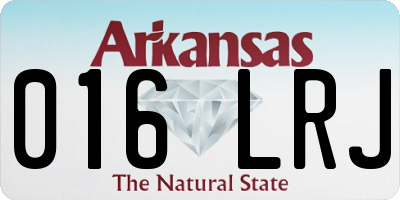 AR license plate 016LRJ