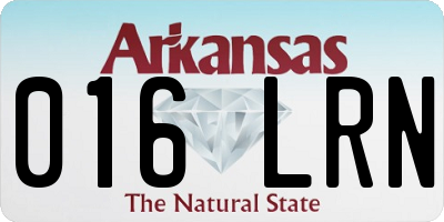 AR license plate 016LRN
