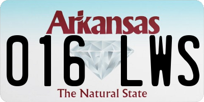 AR license plate 016LWS