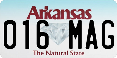 AR license plate 016MAG
