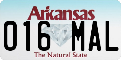 AR license plate 016MAL