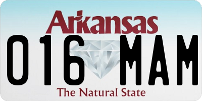 AR license plate 016MAM