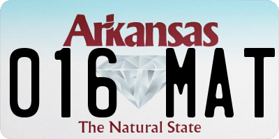 AR license plate 016MAT