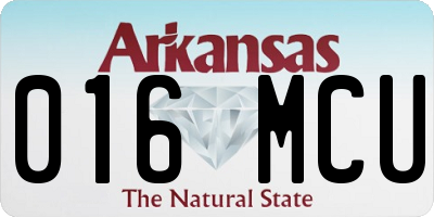 AR license plate 016MCU