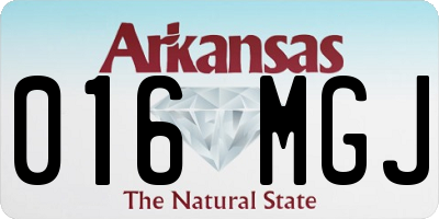 AR license plate 016MGJ