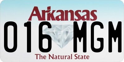 AR license plate 016MGM