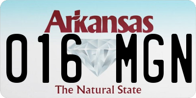 AR license plate 016MGN