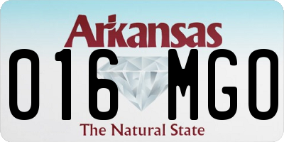 AR license plate 016MGO