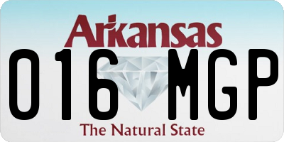 AR license plate 016MGP
