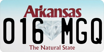 AR license plate 016MGQ