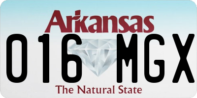 AR license plate 016MGX