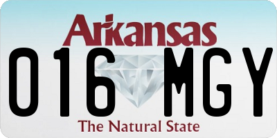 AR license plate 016MGY