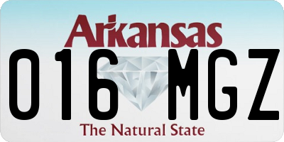 AR license plate 016MGZ