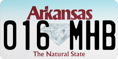 AR license plate 016MHB