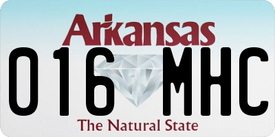 AR license plate 016MHC