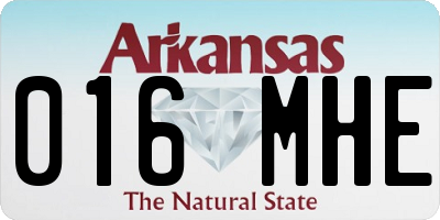 AR license plate 016MHE