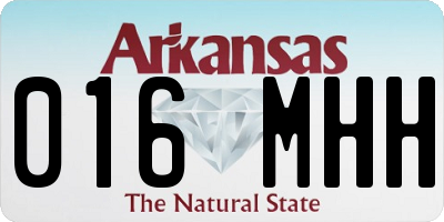 AR license plate 016MHH