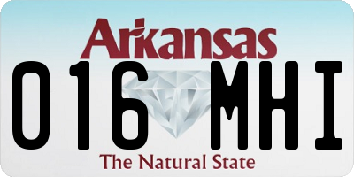 AR license plate 016MHI