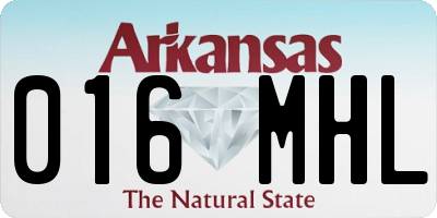 AR license plate 016MHL