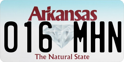 AR license plate 016MHN
