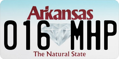 AR license plate 016MHP