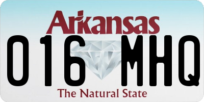 AR license plate 016MHQ