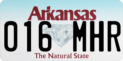 AR license plate 016MHR