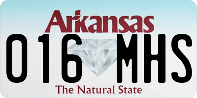 AR license plate 016MHS