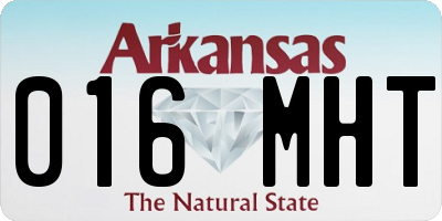 AR license plate 016MHT
