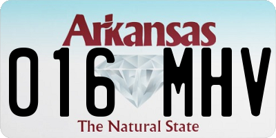 AR license plate 016MHV