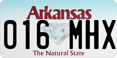 AR license plate 016MHX