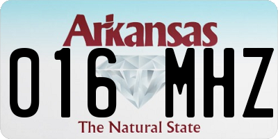 AR license plate 016MHZ