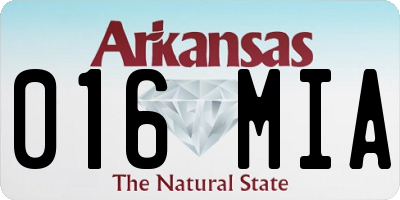 AR license plate 016MIA