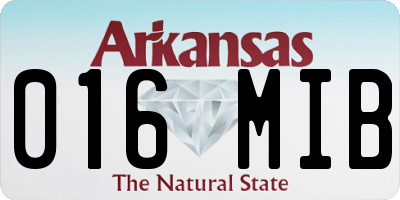 AR license plate 016MIB
