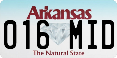 AR license plate 016MID