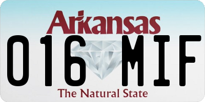 AR license plate 016MIF