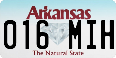 AR license plate 016MIH
