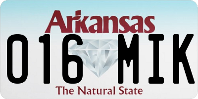 AR license plate 016MIK