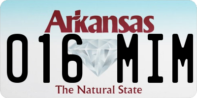 AR license plate 016MIM